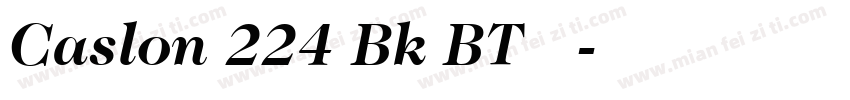 Caslon 224 Bk BT 常规字体转换